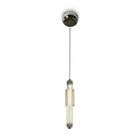 Светильник подвесной LED Verticale MOD308PL-L9CG3K Maytoni янтарный 1 лампа, основание хром в стиле  