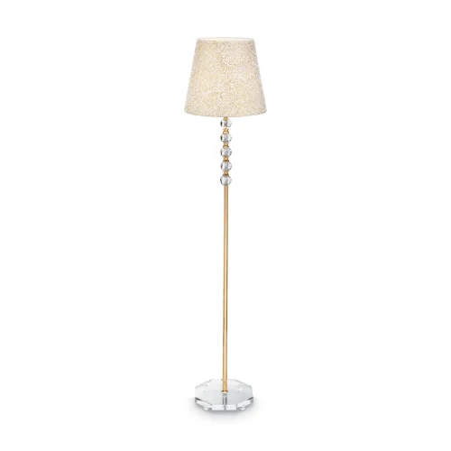 Торшер напольный QUEEN PT1 Ideal Lux  золотой 1 лампа, основание золотое прозрачное в стиле современный
