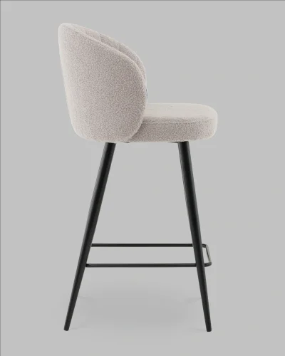 Стул полубарный Ханнингем букле светло-серый УТ000041700 Stool Group, /, ножки//, размеры - ***** фото 2