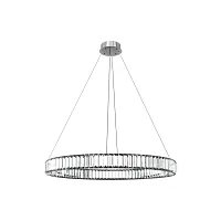 Светильник подвесной LED Crystal ring 10135/800 Chrome LOFT IT прозрачный 1 лампа, основание хром в стиле современный кольца