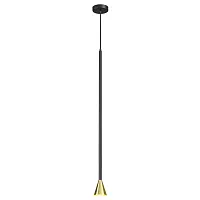 Светильник подвесной Pipa 3884/1GB Odeon Light золотой на 1 лампу, основание чёрное в стиле современный 