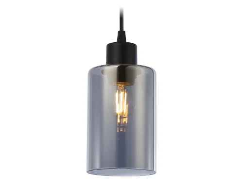 Светильник подвесной TR3695 Ambrella light чёрный на 1 лампу, основание чёрное в стиле лофт 