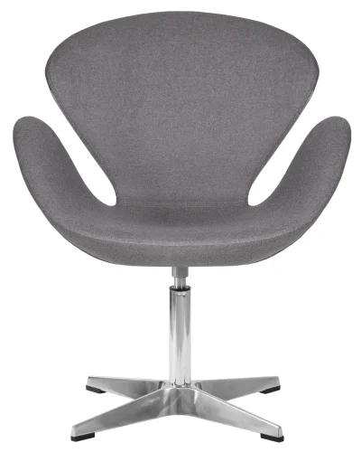 Кресло дизайнерское 69A-LMO SWAN, цвет сиденья серый (AF7), алюминиевое основание Dobrin, серый/текстиль, ножки//серый, размеры - *910***710*600 фото 6