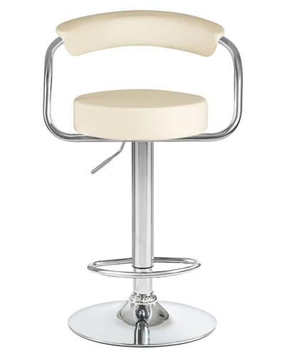 Стул барный набор 2 шт. SET-2 5013-LM MARTA, цвет сиденья кремовый, цвет основания хром Dobrin, /экокожа, ножки/металл/хром, размеры - 830*1040***520*490 фото 7 Стул барный набор 2 шт. SET-2 5013-LM MARTA, цвет сиденья кремовый, цвет основания хром Dobrin, /экокожа, ножки/металл/хром, размеры - 830*1040***520*490 фото 7