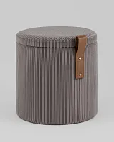 Пуф Руни XS с ящиком, вельвет тёмно-серый УТ000040202 Stool Group на 1 , основание в стиле современный 
