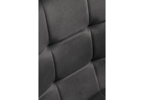 Стул на металлокаркасе Bruk dark gray / black 15236 Woodville, серый/велюр, ножки/металл/чёрный, размеры - ****440*535 фото 7
