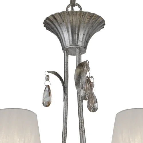Люстра подвесная SOPHIE 6302 Mantra белая на 6 ламп, основание серебряное в стиле современный  фото 4