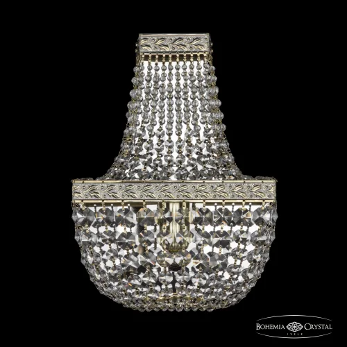 Бра 19112B/H1/20IV GW Bohemia Ivele Crystal прозрачный на 2 лампы, основание золотое в стиле классический sp