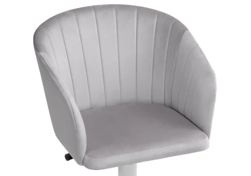 Компьютерное кресло Тибо confetti silver серый / белый 464215 Woodville, серый/велюр, ножки/пластик/белый, размеры - *900***600*600 фото 5