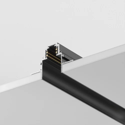 Шинопровод трек встраиваемый 3м Magnetic track system Gravity TRX010-423B Maytoni чёрный в стиле современный для светильников серии Magnetic track system Gravity шинопровод встраиваемый gravity магнитная магнитный фото 2