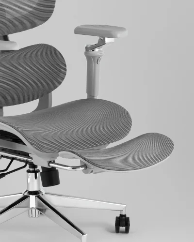 Кресло офисное топчэйрс Продиджи с оттоманкой, серый УТ000041698 Stool Group, серый/текстиль сетка, ножки/металл/хром, размеры - *1310**** фото 10 Кресло офисное топчэйрс Продиджи с оттоманкой, серый УТ000041698 Stool Group, серый/текстиль сетка, ножки/металл/хром, размеры - *1310**** фото 10