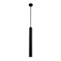 Светильник подвесной LED Desio DES-ZW-1(CC) Kutek чёрный на 1 лампу, основание чёрное в стиле современный трубочки