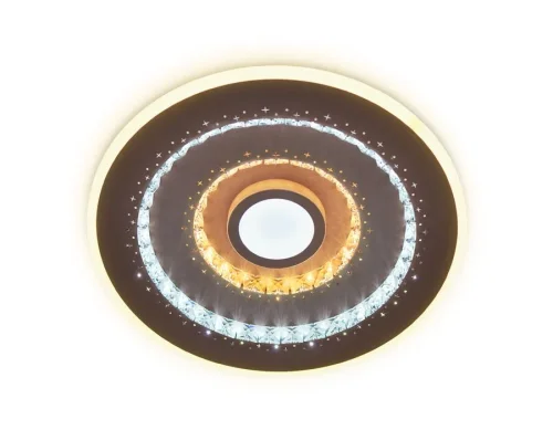 Светильник потолочный LED с пультом Acrylica ice FA253 Ambrella light коричневый 1 лампа, основание коричневое в стиле современный хай-тек с пультом фото 2