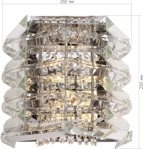 Бра Strozzi SL6137.101.02 ST-Luce прозрачный на 2 лампы, основание никель в стиле современный фото 2