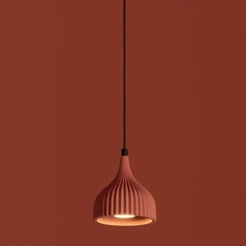 Светильник подвесной Terra FR5582PL-01R Freya красный на 1 лампу, основание чёрное в стиле современный мемфис фото 3