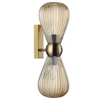 Бра Elica 5402/2W Odeon Light янтарный 2 лампы, основание золотое в стиле современный 