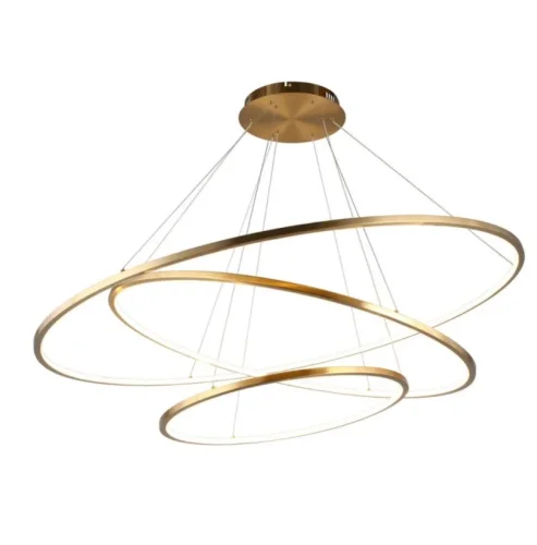 Люстра подвесная LED Monisia APL.020.03.138 Aployt бронзовая на 1 лампа, основание бронзовое в стиле современный кольца