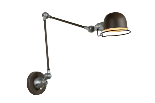 Бра лофт HONORE 45252/11/97 Lucide коричневый на 1 лампа, основание коричневое в стиле лофт 
