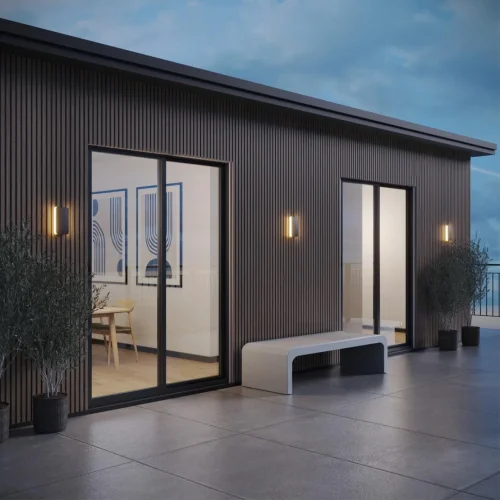 Настенный светильник LED уличный Strait 359590 Novotech уличный IP54 чёрный на 2 лампы, плафон чёрный в стиле минимализм хай-тек современный LED фото 3