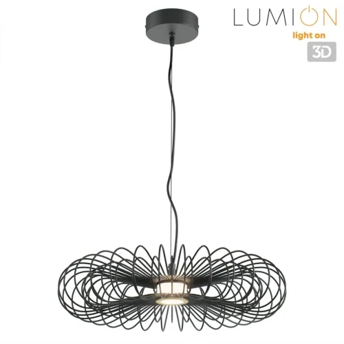 Светильник подвесной LED Camomile 8301/9L Lumion чёрный на 1 лампу, основание чёрное в стиле лофт фото 3