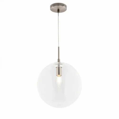 Светильник подвесной Томми CL102631 Citilux прозрачный 1 лампа, основание матовое хром в стиле современный шар фото 4