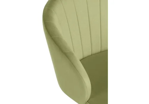 Компьютерное кресло Пард confetti green 464234 Woodville, зелёный/велюр, ножки/пластик/белый, размеры - *870***590*600 фото 7