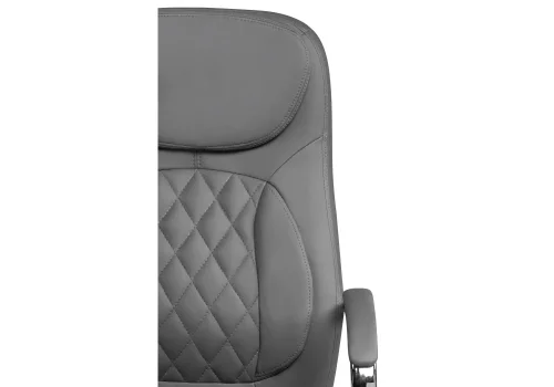Компьютерное кресло Tron grey 15516 Woodville, серый/искусственная кожа, ножки/металл/хром, размеры - *1210***610*700 фото 9