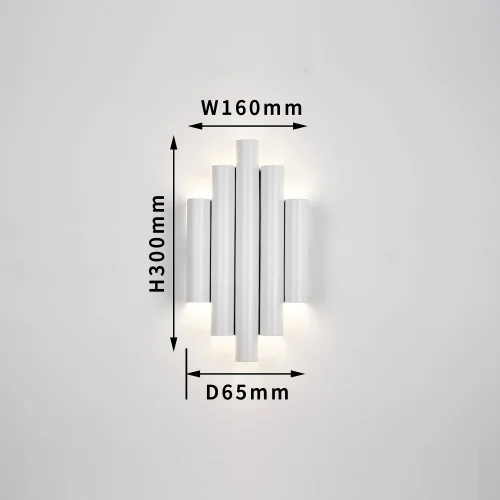 Бра LED Tubulis 4126-2W Favourite белый на 2 лампы, основание белое в стиле современный арт-деко  фото 2