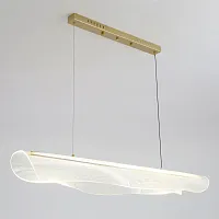 Светильник подвесной LED Bradford LSP-7294 Lussole прозрачный 1 лампа, основание матовое золото в стиле современный хай-тек 