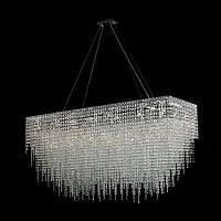 Люстра хрустальная 10928/C Newport прозрачная на 28 ламп, основание хром в стиле современный Люстра хрустальная 10928/C Newport прозрачная на 28 ламп, основание хром в стиле современный