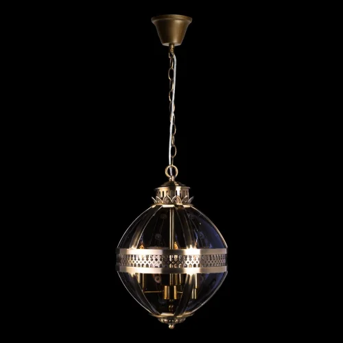 Светильник подвесной Lantern Residential LOFT3043-BR LOFT IT прозрачный 3 лампы, основание бронзовое в стиле лофт  фото 2