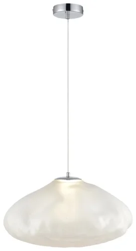 Светильник подвесной LED Isola WE219.03.123 Wertmark белый на 1 лампу, основание хром в стиле современный выдувное