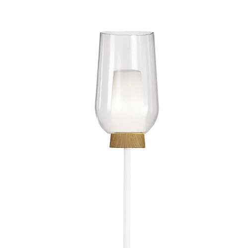 Торшер Nora 8282 Mantra  прозрачный 1 лампа, основание белое в стиле современный
 фото 2