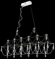 Люстра подвесная LED Felicia WE336.24.123 Wertmark прозрачная на 24 лампы, основание хром в стиле современный хай-тек 