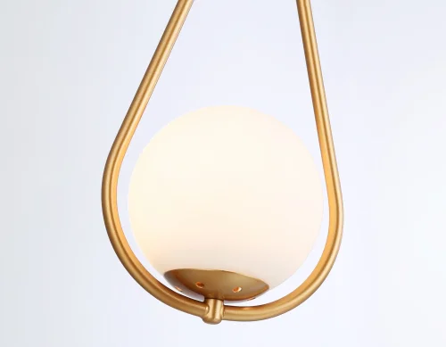 Светильник подвесной TR2599 Ambrella light белый 1 лампа, основание золотое в стиле современный  фото 7