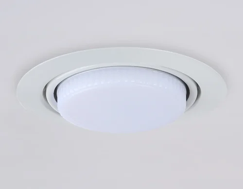 Светильник точечный G10122 Ambrella light белый 1 лампа, основание белое в стиле хай-тек современный  фото 5