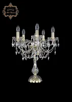 Настольная лампа 12.25.5.141-45.Gd.Sp Bohemia Art Classic прозрачная 5 ламп, основание золотое металл в стиле классический 