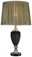 Настольная лампа Ticiana WE705.01.304 Wertmark коричневая 1 лампа, основание золотое чёрное металл в стиле классический 