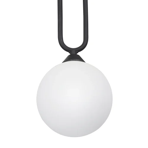 Светильник подвесной V2930-1/1S Vitaluce белый 1 лампа, основание чёрное в стиле арт-деко  фото 2