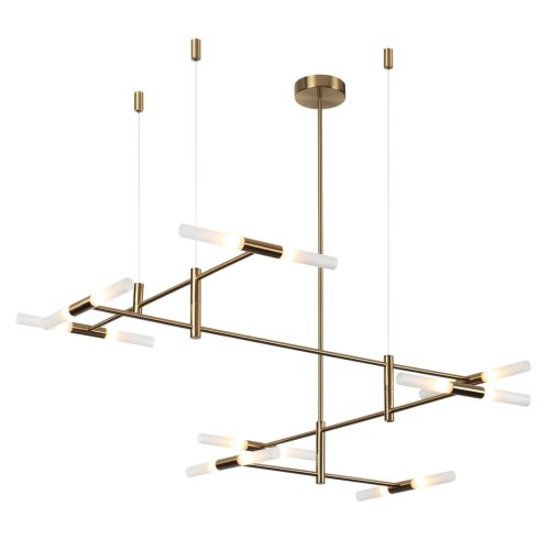 Светильник подвесной Soho 4306/16 Odeon Light белый на 16 ламп, основание бронзовое в стиле хай-тек квадраты фото 3