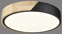 Светильник потолочный LED 445-607-01 Velante белый 1 лампа, основание коричневое чёрное в стиле кантри современный 