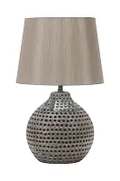 Настольная лампа Marritza OML-83304-01 Omnilux коричневая 1 лампа, основание серое керамика в стиле современный 