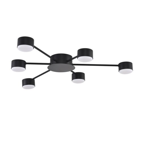 Светильник потолочный Torina 8344/6C Lumion чёрный на 6 ламп, основание чёрное в стиле минимализм 