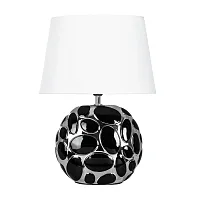 Настольная лампа Poppy A4063LT-1CC Arte Lamp белая 1 лампа, основание чёрное керамика в стиле прованс современный 