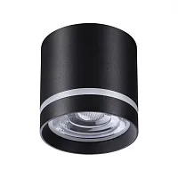 Светильник накладной LED Arum 358491 Novotech чёрный 1 лампа, основание чёрное в стиле хай-тек круглый