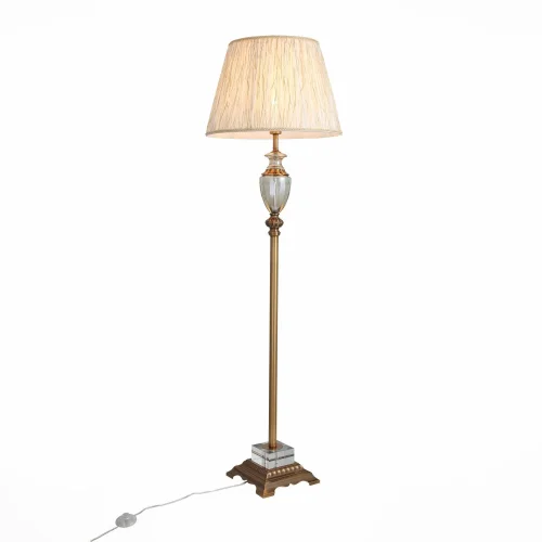 Торшер ASSENZA SL966.305.01 St-Luce  бежевый 1 лампа, основание белое в стиле классический
