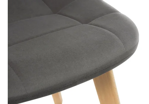 Деревянный стул Filip dark gray / wood 15101 Woodville, серый/велюр, ножки/массив бука дерево/натуральный, размеры - ****460*530 фото 8