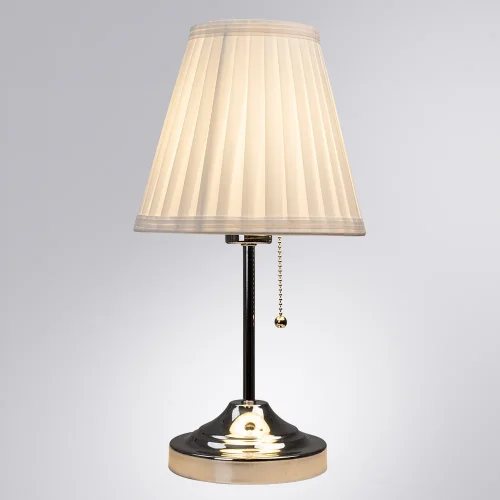 Настольная лампа Marriot A5039TL-1CC Arte Lamp белая 1 лампа, основание хром металл в стиле современный  фото 2