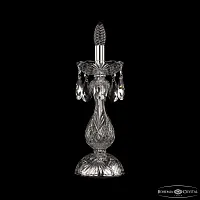 Настольная лампа 1400L/1-35 Ni Bohemia Ivele Crystal без плафона 1 лампа, основание никель металл хрусталь в стиле классический 