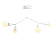 Светильник потолочный TR8031 Ambrella light без плафона 4 лампы, основание белое в стиле лофт 